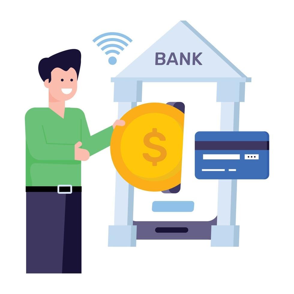a-bank-deposit-flat-illustration-download-vector